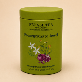 Pétale Petite Tin – Pomegranate Jewel Blooming Tea (2 Teaballs)