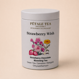 Pétale Petite Tin – Strawberry Wish Blooming Tea (2 Teaballs)