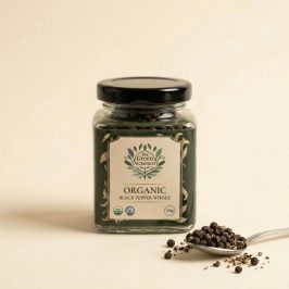 TGA – Organic Black Pepper Whole in Glass Bottle, 130g